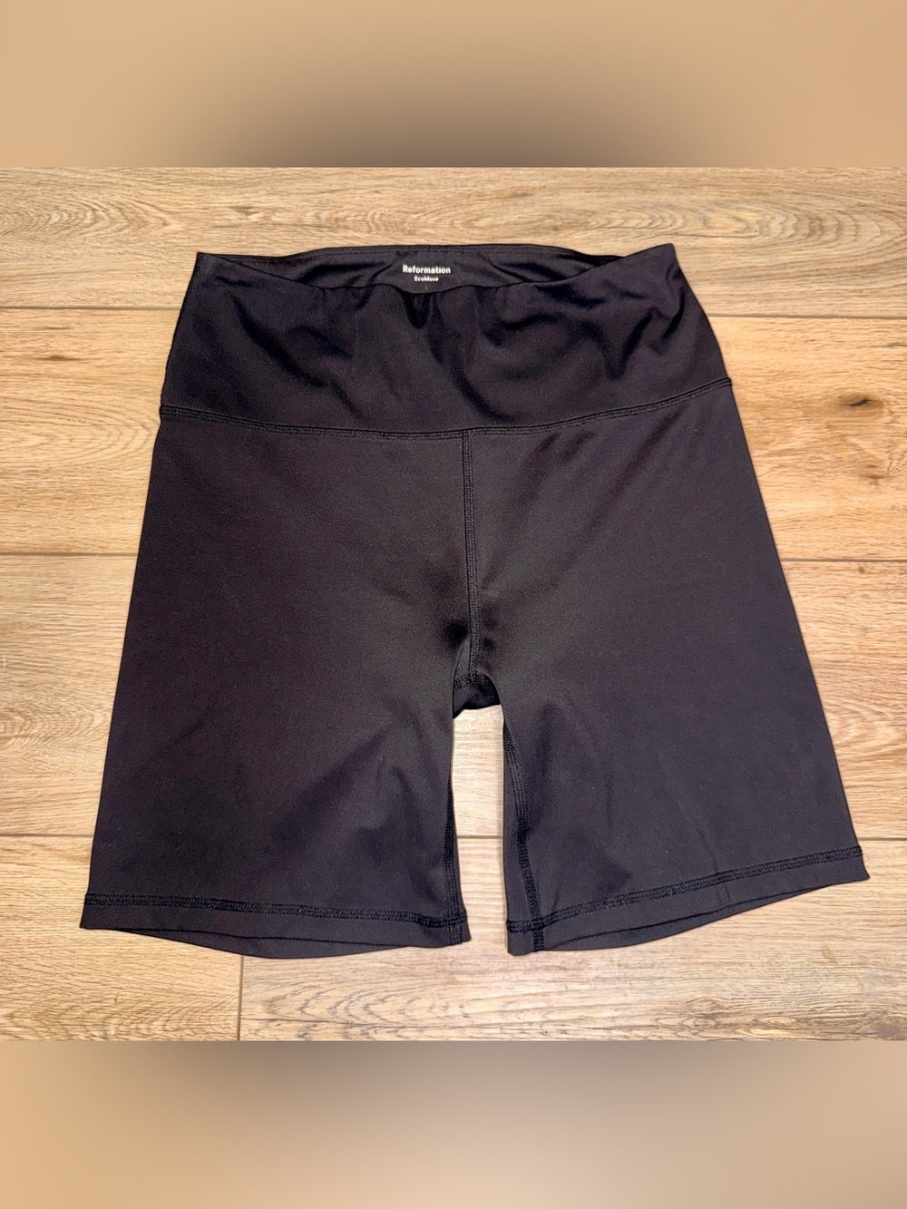 Reformation EcoMove Black High Rise 7” Biker Shorts Activewear